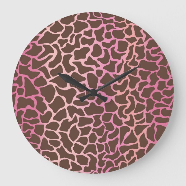Grande Horloge Ronde Impression d'animal (Recto)