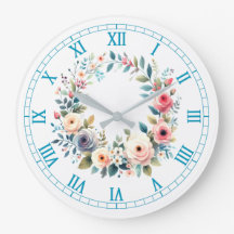 Impression d'art Couronne de roses sauvages aquare