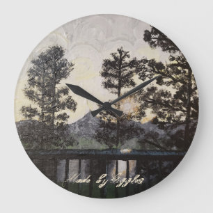 Grande Horloge Ronde Impression d'art sur l'horloge murale de "A Light