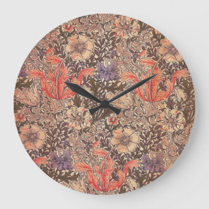 Grande Horloge Ronde Impression florale vintage gracieuse