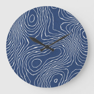 Grande Horloge Ronde Impression topographique biologique de la ligne te