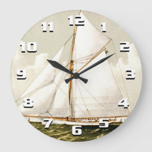 Grande Horloge Ronde Imprimer bateau