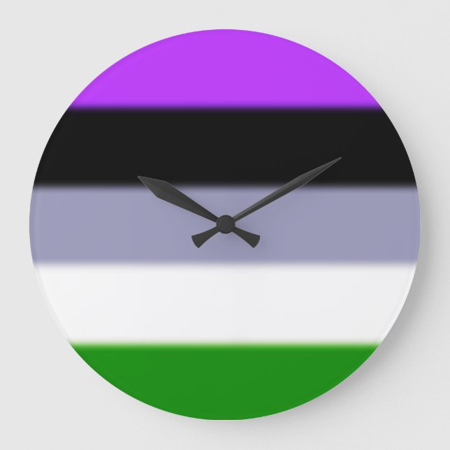 Grande Horloge Ronde Indicateur Falln Genderqueer Pride (Recto)