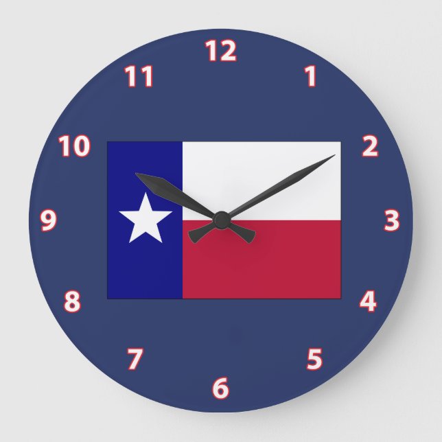 Grande Horloge Ronde Indicateur Texas Lone Star (Recto)