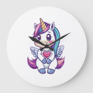 Grande Horloge Ronde Infirmière Magique Licorne (1)