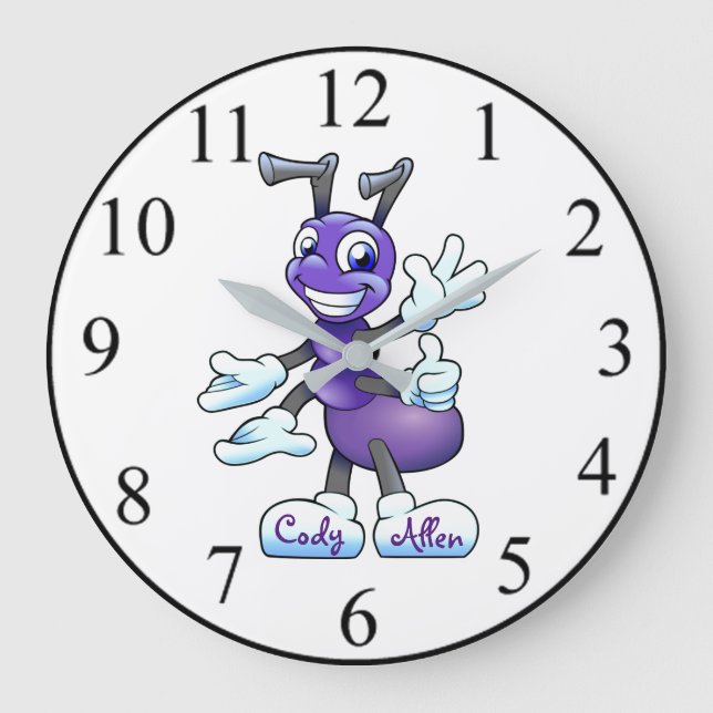 Grande Horloge Ronde Insecte Mignon (Recto)