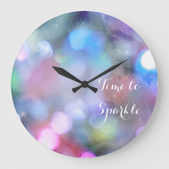 Grande Horloge Ronde Inspational Time To Sparkle Wall Clock (Recto)