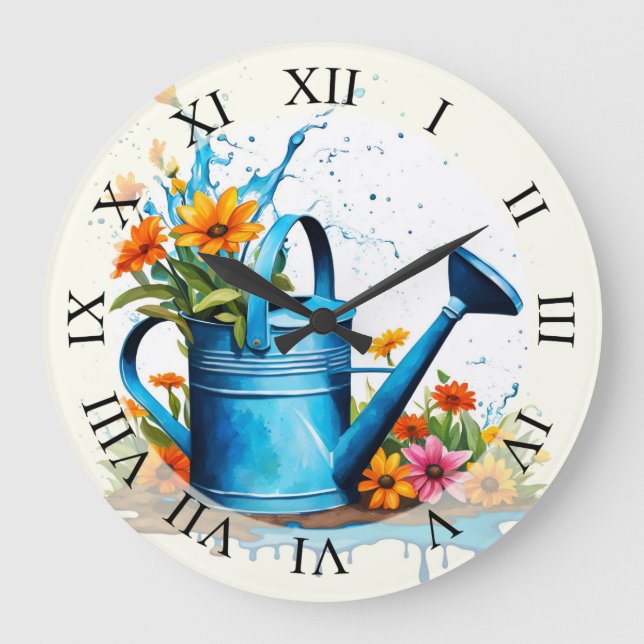 Grande Horloge Ronde Inspiration de jardin (Recto)