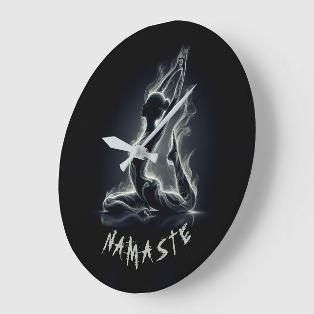 Grande Horloge Ronde Instructeur de Yoga Reiki Pose King Pigeon à une j (Angle)