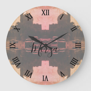 Grande Horloge Ronde Irak vintage taxis de mosquée de Bagdad