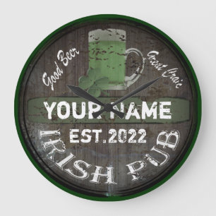 Grande Horloge Ronde Irish pub sign large clock