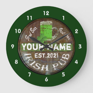 Grande Horloge Ronde Irish pub sign large clock