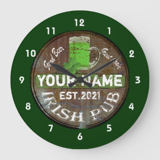 Grande Horloge Ronde Irish pub sign large clock