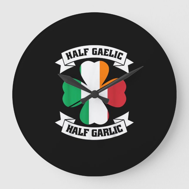 Grande Horloge Ronde Irlandais Italien Demi Gaelic Demi Garlic Saint Pa (Recto)