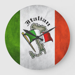 Grande Horloge Ronde Italian Flag