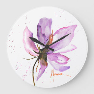 Grande Horloge Ronde IV floral audacieux