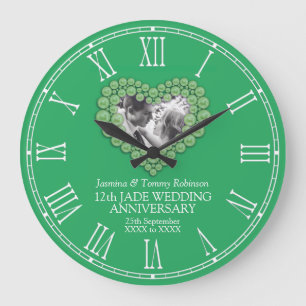Grande Horloge Ronde Jade 12th wedding anniversary custom photo