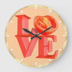 GRANDE HORLOGE RONDE J'ADORE TOMATO