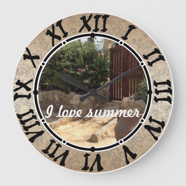 Grande Horloge Ronde J'aime l'été (Recto)