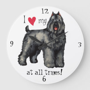 Grande Horloge Ronde J'aime mon Bouvier