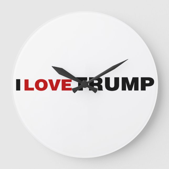 Grande Horloge Ronde J'aime Trump (Recto)