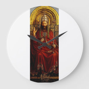 Grande Horloge Ronde Jan van Eyck Dieu le Père sur un Trône Beaux-Arts
