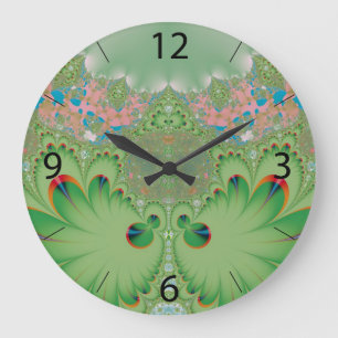 Grande Horloge Ronde Jardin printanier
