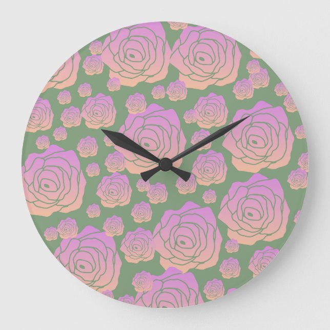 Grande Horloge Ronde Jardin rose (Recto)