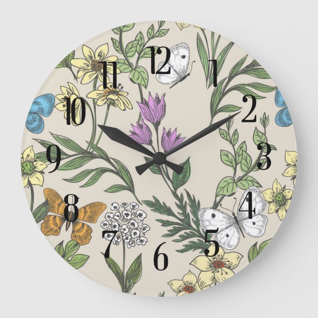 Grande Horloge Ronde Jardin Sauvage (Recto)