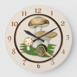 Grande Horloge Ronde Jardin secret de petit escargot