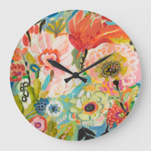 Grande Horloge Ronde Jardin secret III floral