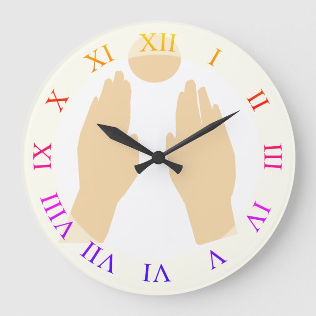Grande Horloge Ronde J'attends le soleil (Recto)