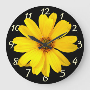 Grande Horloge Ronde Jaune