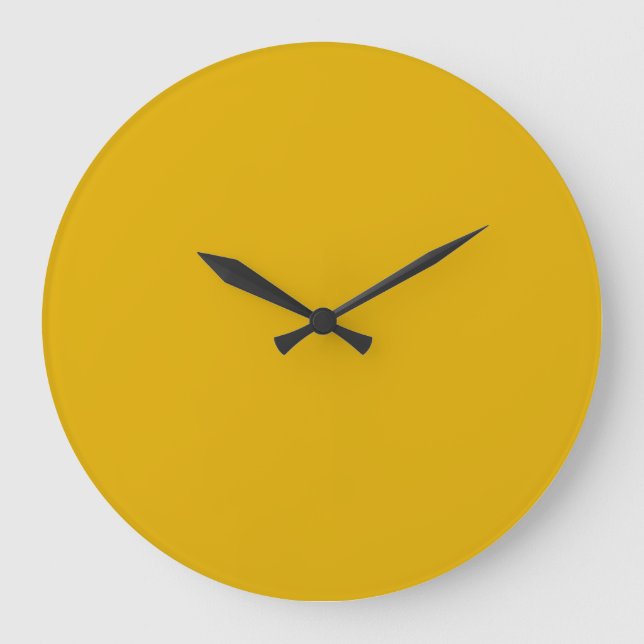 Grande Horloge Ronde Jaune Moutarde Uni (Recto)