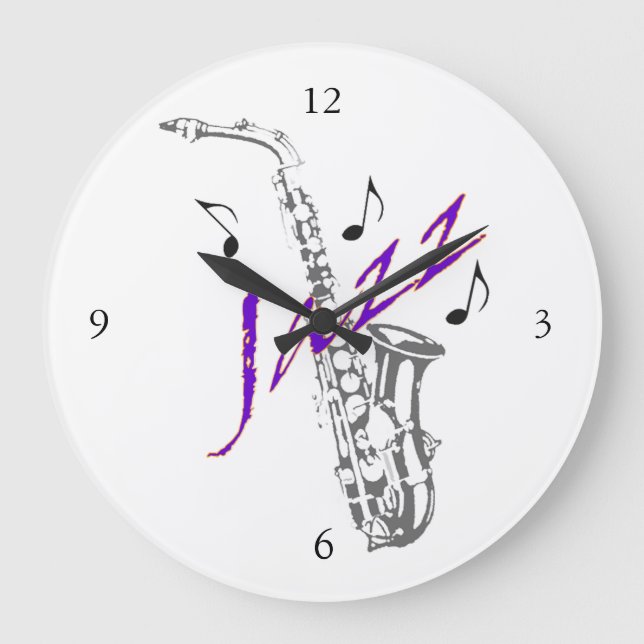 Grande Horloge Ronde Jazz Wall Clock (Recto)