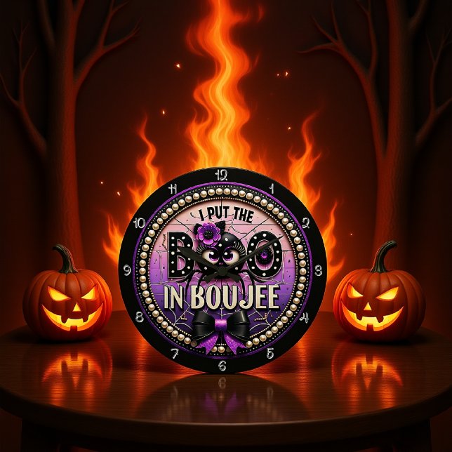 Grande Horloge Ronde Je mets le Boo à Boujee (Créateur téléchargé)