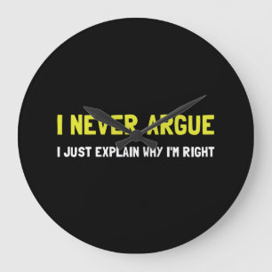 Grande Horloge Ronde Je n'Argue jamais