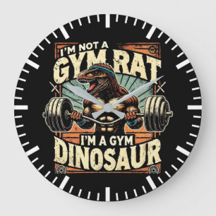 Grande Horloge Ronde Je ne suis pas un Gym Rat, je suis un Gym Dinosaur