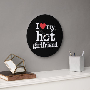 Grande Horloge Ronde Je Suis Amoureux De Ma Copine Sexy Cadeau De La Sa