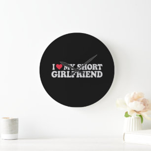 Grande Horloge Ronde Je suis amoureux de ma petite amie fille garçon co