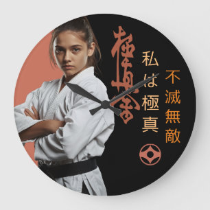 Grande Horloge Ronde Je suis Kyokushin - Infrangible, Inarrêtable, Kara