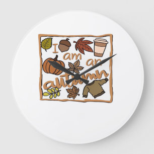 Grande Horloge Ronde Je suis un T-Shirt Classique d'Automne