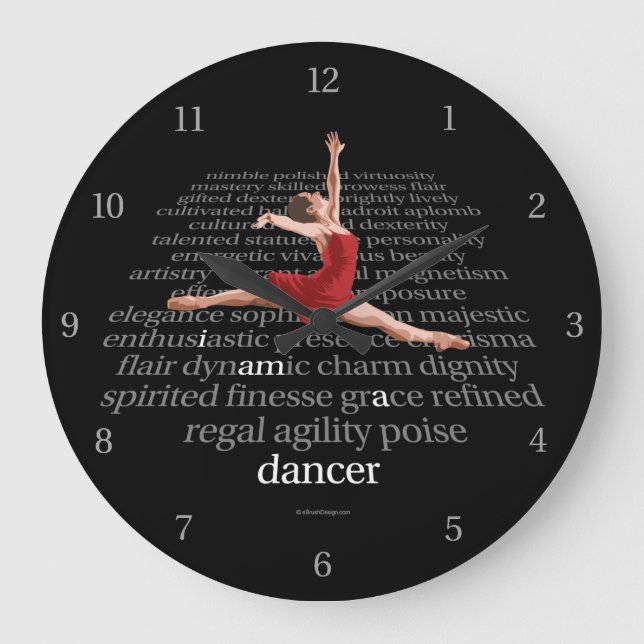 Grande Horloge Ronde Je Suis Une danseuse (Recto)