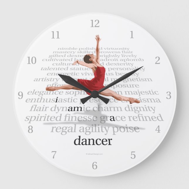 Grande Horloge Ronde Je Suis Une danseuse (Recto)