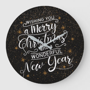 Grande Horloge Ronde Je Vous Souhaite Un Joyeux Noël