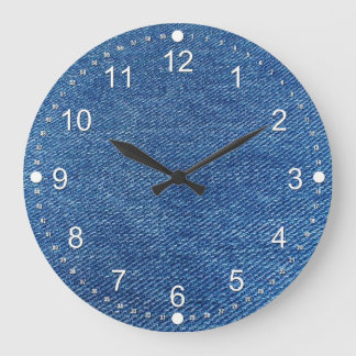 Grande Horloge Ronde Jeans bleus