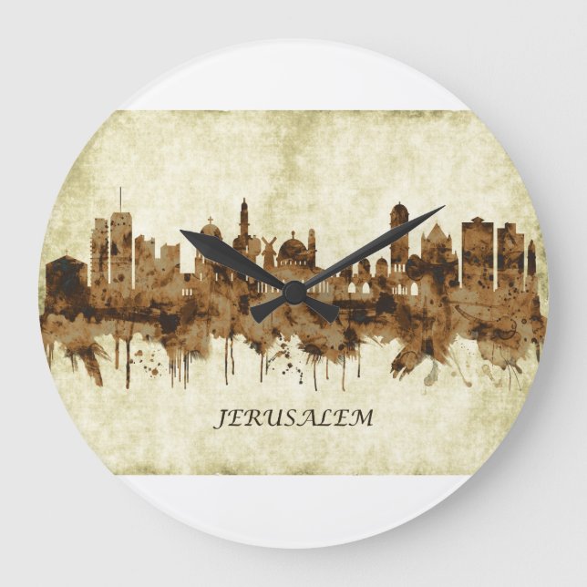 Grande Horloge Ronde Jérusalem Israël Cityscape (Recto)