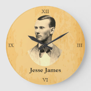 Grande Horloge Ronde Jesse James Recherché Outlaw 🚨 Wild West USA