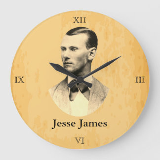 Grande Horloge Ronde Jesse James Recherché Outlaw 🚨 Wild West USA