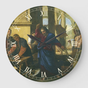 Grande Horloge Ronde Jésus-Christ Purification du Temple